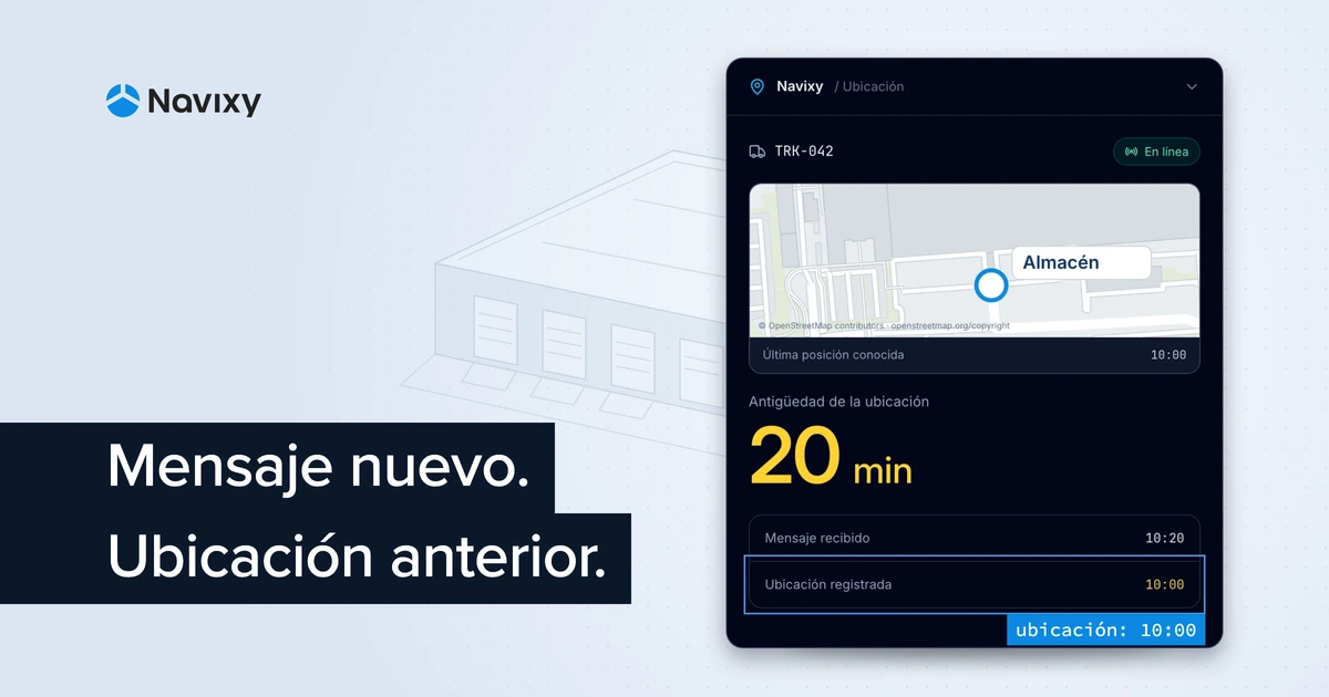 Mensaje nuevo. Ubicación anterior.