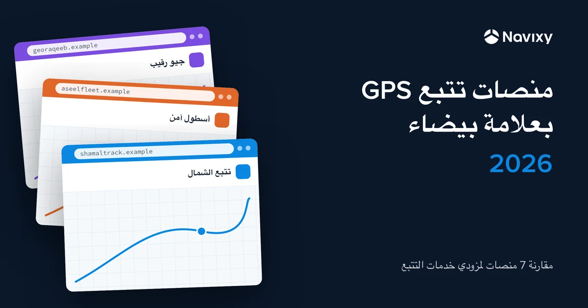 ثلاث نوافذ لمنصة التتبع نفسها، كل واحدة بعلامة تجارية واسم ولون مختلف