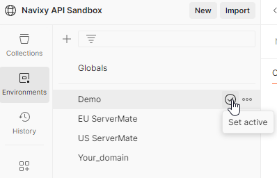 Choosing API testing environment