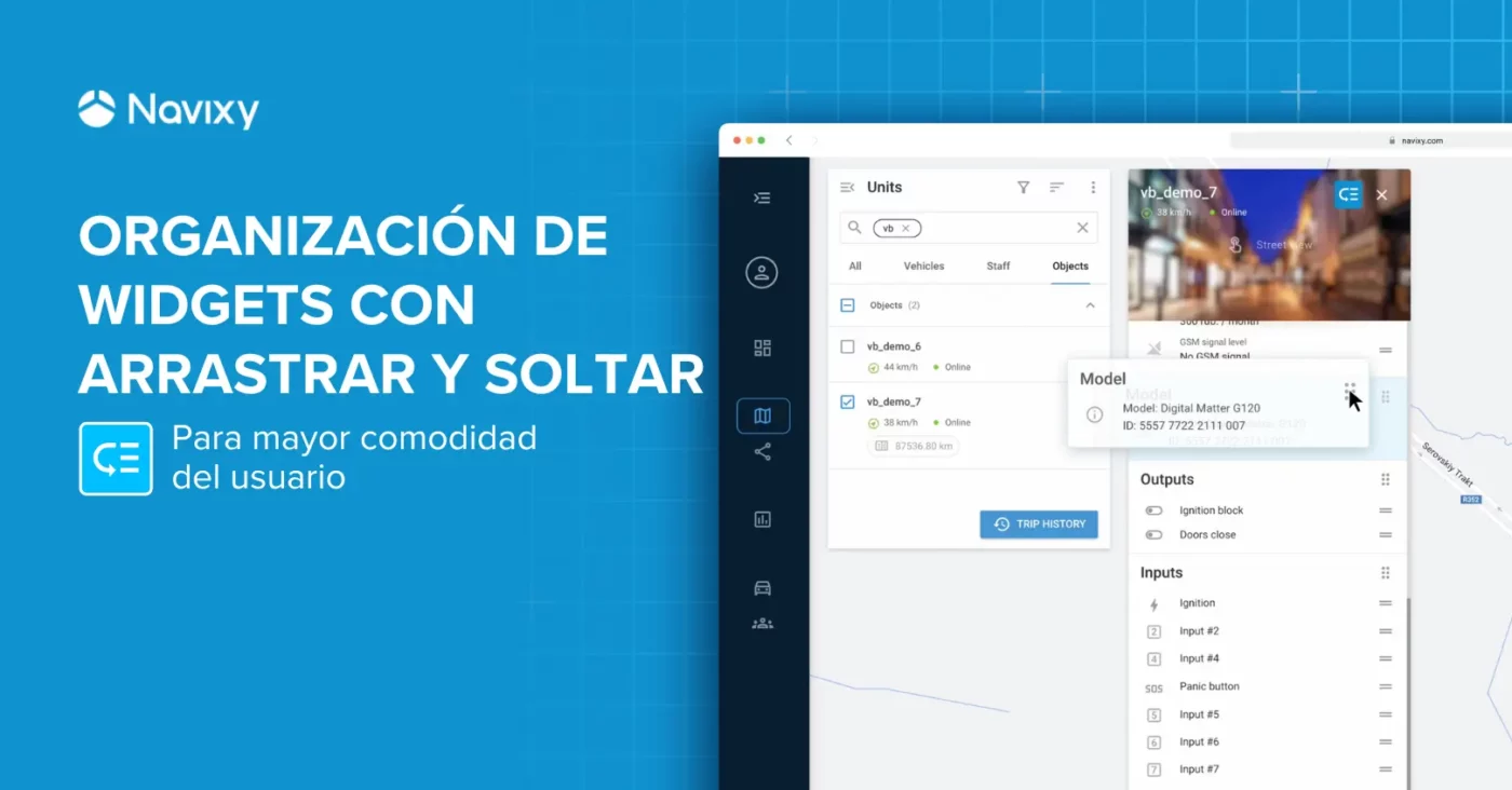 Organización de widgets con arrastrar y soltar para mayor comodidad del usuario